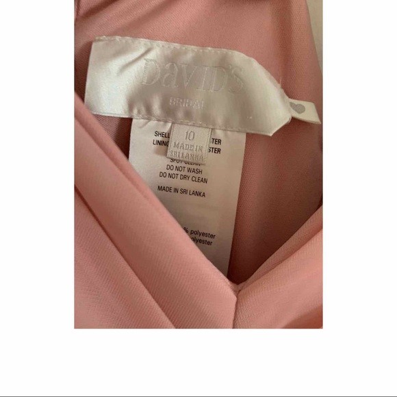 David’s Bridal Long Mesh Dress with V neck - Picture 5 of 5